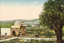 A Jewish postcard from 1900 featuring Rachel’s Tomb.